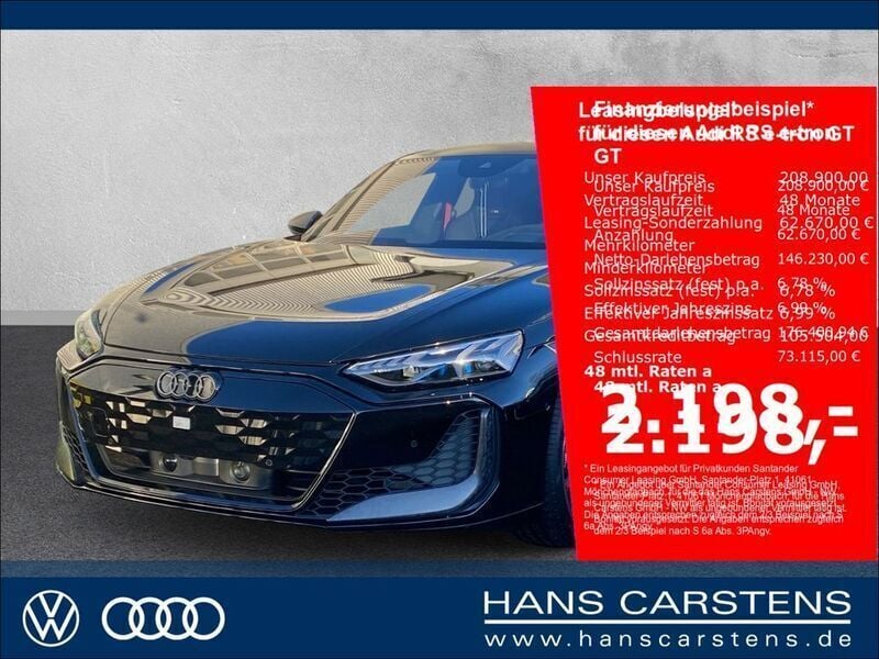 Schwarz Neu 2025 Audi RS e-tron GT Performance Limousine | 208.900 € - Bild 1/4