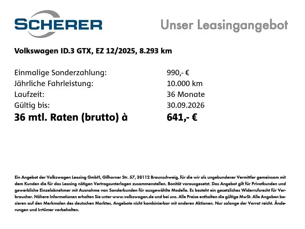 Gebraucht VW ID.3 GTX 239 kW (326 PS) 2025 Ultra violet metallic (metallic) Kleinwagen