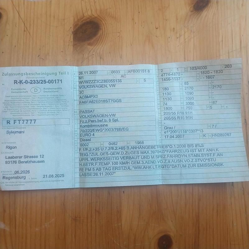 Grau Gebraucht 2007 VW Passat Kombi | 750 € (Superpreis) - Bild 1/4