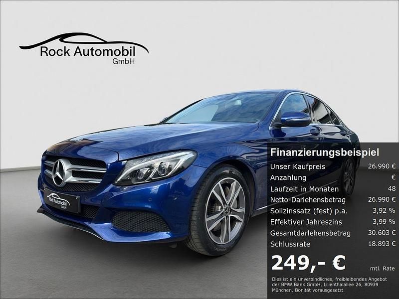 Blau Gebraucht 2017 Mercedes C250 Avantgarde Limousine | 26.990 € (Etwas zu teuer) - Bild 1/4