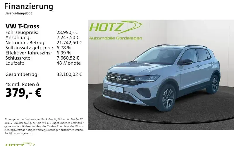Nowe VW T-Cross 116 KM (85 kW) 2026 Szary SUV