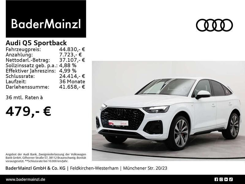 Gletscherweiß metallic Gebraucht 2023 Audi Q5 S-Line SUV | 44.830 € (Etwas zu teuer) - Bild 1/3