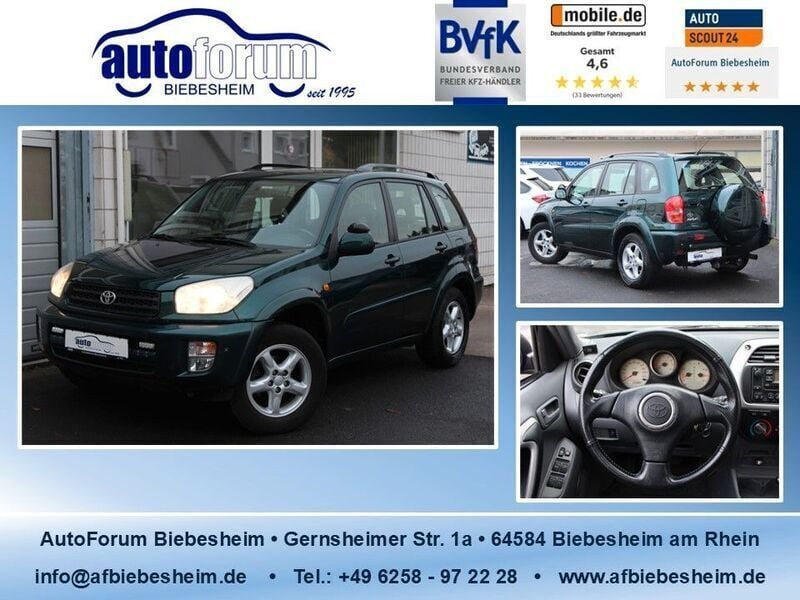 Gebraucht Toyota RAV4 150 PS (110 kW) 2002 Grün SUV