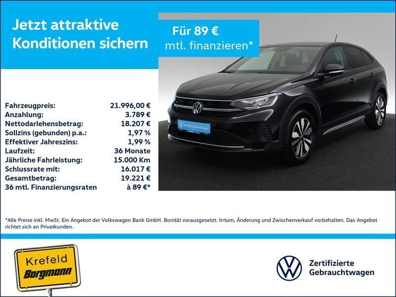 Schwarz / deep black Gebraucht 2024 VW Taigo Move SUV | 21.996 € (Etwas zu teuer) - Bild 1/2