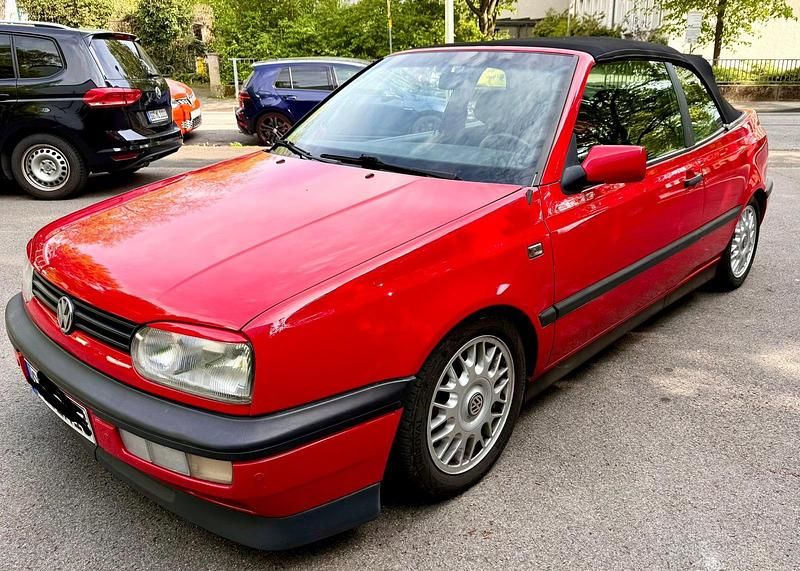 Rot Gebraucht 1995 VW Golf Cabriolet Cabrio | 2.222 € - Bild 1/4