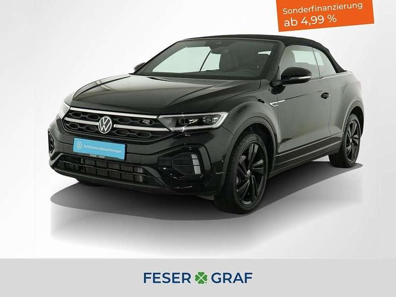 Deep black perleffekt schwarz Gebraucht 2024 VW T-Roc Cabriolet R-line Cabrio | 32.840 € (Guter Preis) - Bild 1/1