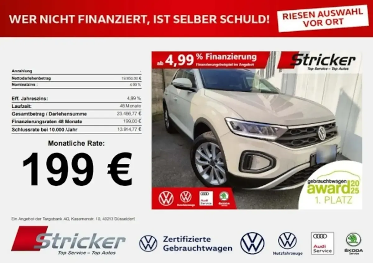 Gebraucht VW T-Roc Edition 116 PS (85 kW) 2024 Ascotgrau SUV