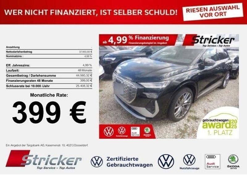 Mythosschwarz metallic (metallic) Gebraucht 2024 Audi e-tron S-Line SUV | 37.950 € (Superpreis) - Bild 1/3