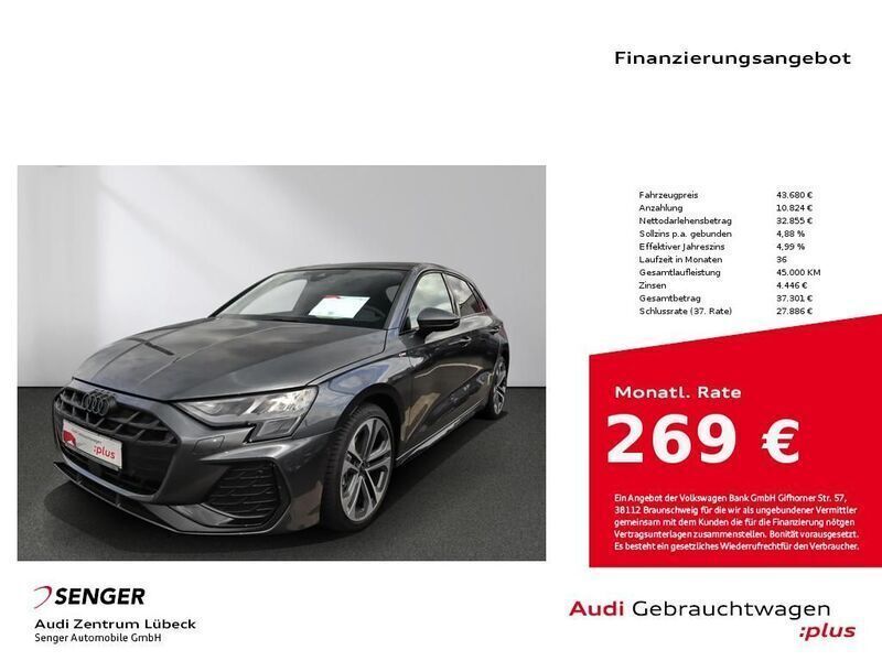 Grau Neu 2025 Audi A3 Sportback S-Line Limousine | 43.680 € (Etwas zu teuer) - Bild 1/4
