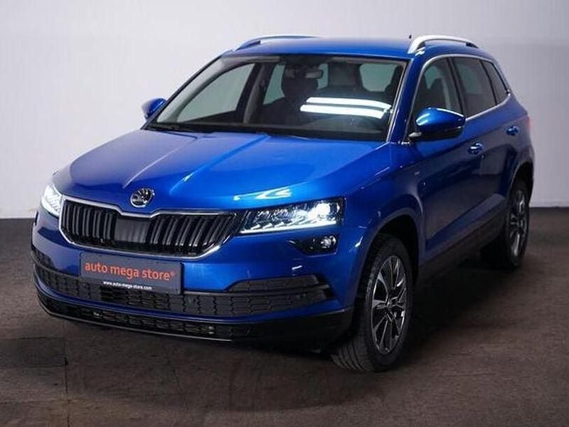 Blue metallic Gebraucht 2021 Skoda Karoq Clever SUV | 20.994 € (Superpreis) - Bild 1/4