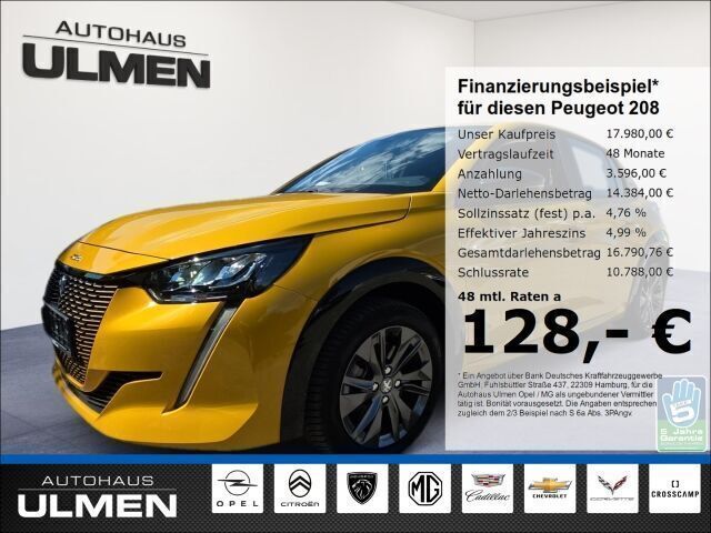 Gelb Gebraucht 2022 Peugeot e-208 Kleinwagen | 17.980 € (Fairer Preis) - Bild 1/4