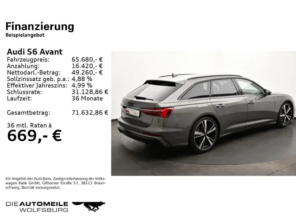 Brugt Audi S6 Ambiente 344 HK (253 kW) 2024 Grå Stationcar