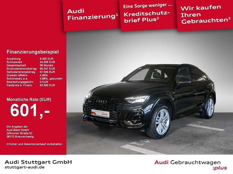 Mythosschwarz metallic Gebraucht 2024 Audi Q5 Sportback S-Line SUV | 63.999 € - Bild 1/2