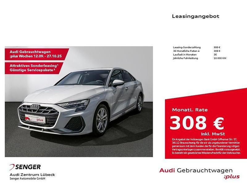 Gletscherweiß metallic Gebraucht 2024 Audi A3 S-Line Limousine | 32.750 € - Bild 1/4