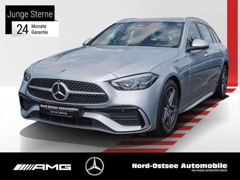 Metalliclack hightechsilber Gebraucht 2024 Mercedes C220 AMG Kombi | 40.590 € (Guter Preis) - Bild 1/4