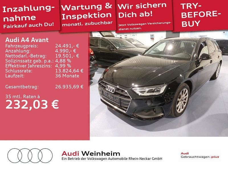 Mythosschwarz metallic Gebraucht 2022 Audi A4 Kombi | 24.491 € (Guter Preis) - Bild 1/3