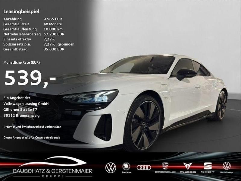 Weiss Gebraucht 2022 Audi e-tron GT quattro Comfort Limousine | 55.980 € (Etwas zu teuer) - Bild 1/4