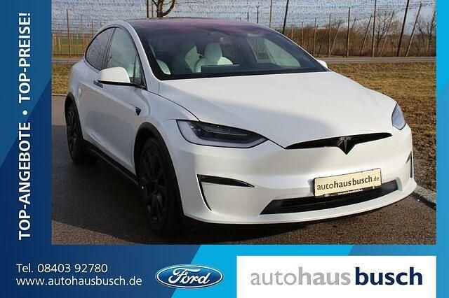 Gebraucht Tesla Model X Plaid 759 kW (1033 PS) 2023 Pearl white multicoat SUV