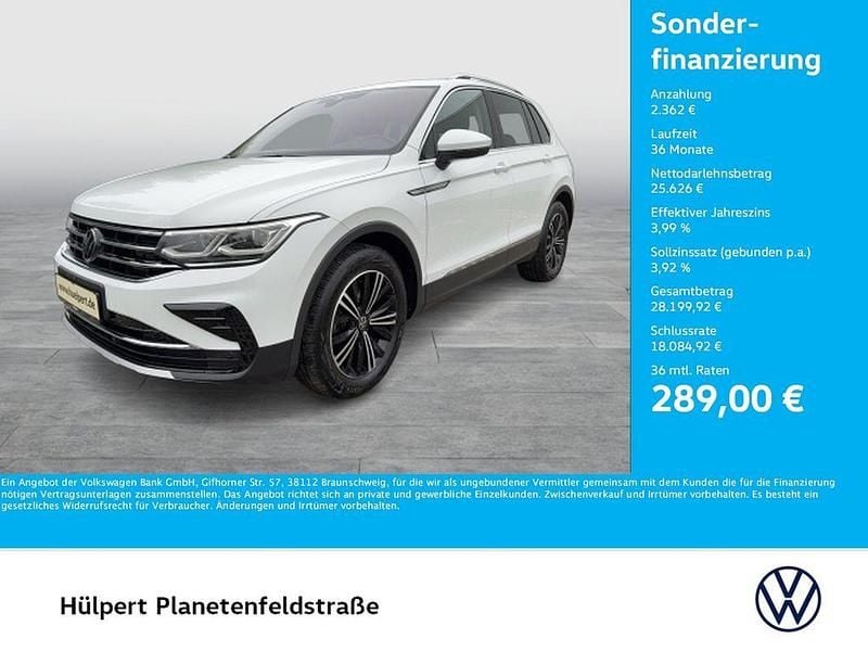 Weiß Gebraucht 2022 VW Tiguan Elegance SUV | 27.988 € (Superpreis) - Bild 1/4