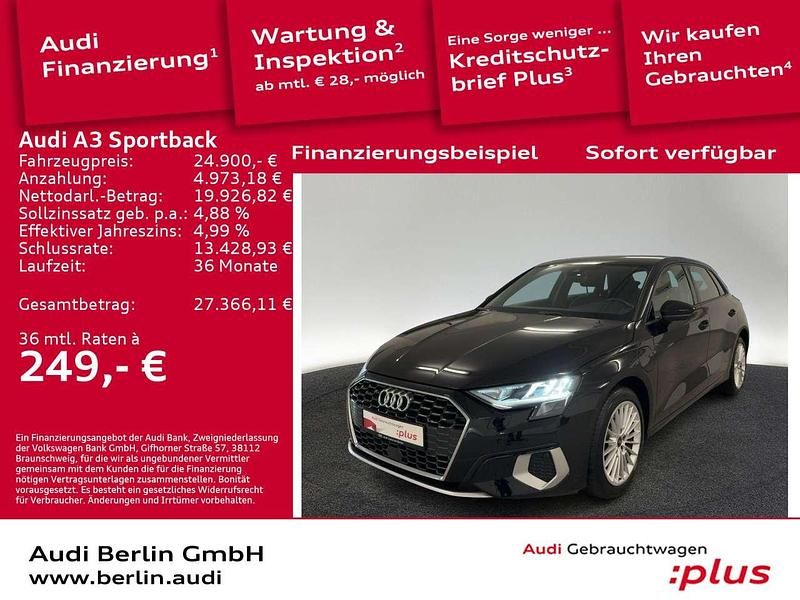 Brillantschwarz Gebraucht 2022 Audi A3 Advanced Plus Kombi | 24.900 € (Fairer Preis) - Bild 1/3