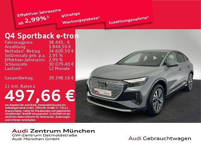 Grau Gebraucht 2023 Audi Q4 Sportback e-tron S-Line SUV | 38.445 € (Fairer Preis) - Bild 1/2