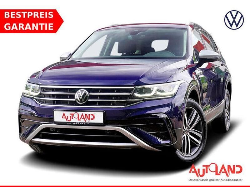 Atlantic blue metallic (metallic) Gebraucht 2022 VW Tiguan Allspace Elegance SUV | 37.950 € (Fairer Preis) - Bild 1/4