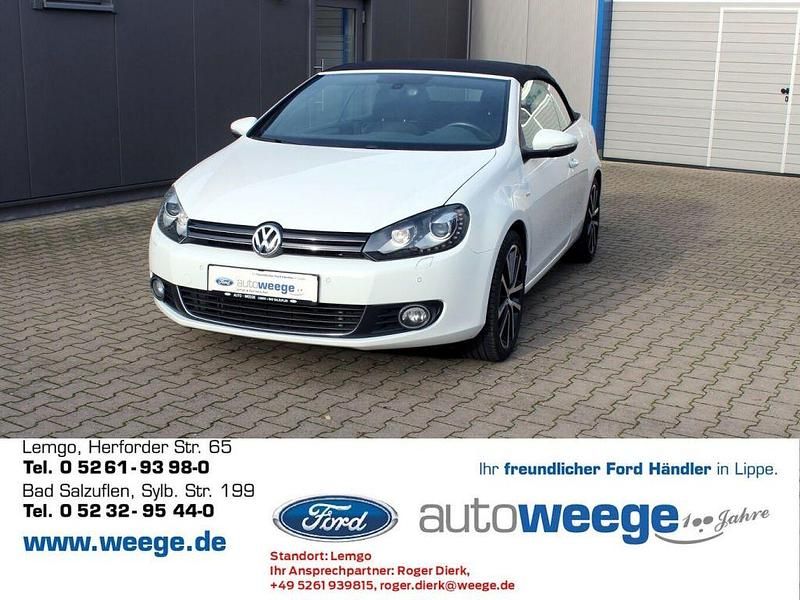 Weiss Gebraucht 2014 VW Golf Cabriolet Cup Cabrio | 11.500 € (Teuer) - Bild 1/4