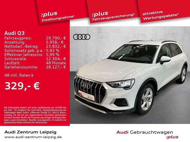 Gletscherweiß metallic Gebraucht 2021 Audi Q3 Advanced SUV | 29.790 € (Superpreis) - Bild 1/3