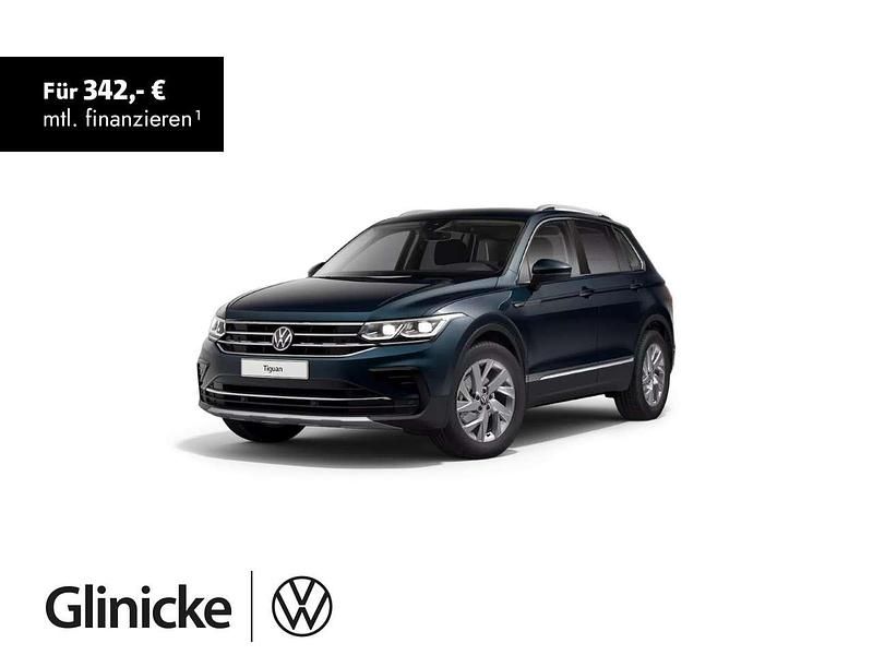 Nightshade blue metallic Gebraucht 2021 VW Tiguan Elegance SUV | 30.980 € (Fairer Preis) - Bild 1/1