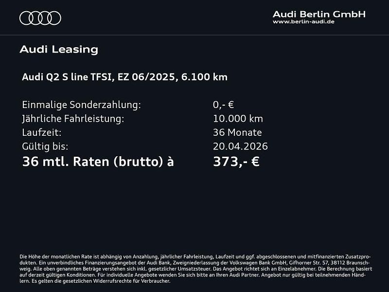 Gebraucht Audi Q2 S-Line 150 PS (110 kW) 2025 Daytonagrau perleffekt SUV