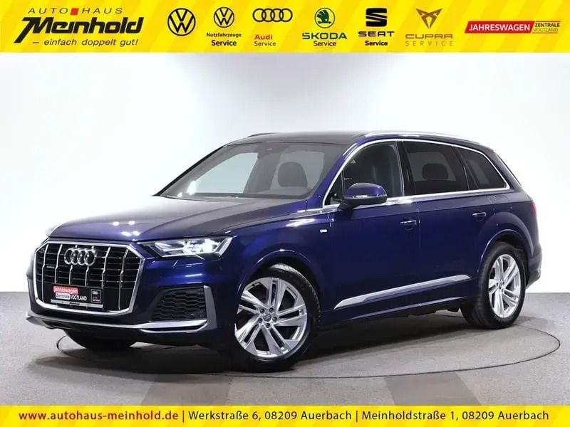 Navarrablau metallic Gebraucht 2020 Audi Q7 S-Line SUV | 45.555 € (Superpreis) - Bild 1/4