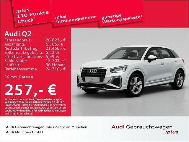 Weiß Gebraucht 2022 Audi Q2 S-Line SUV | 26.823 € (Guter Preis) - Bild 1/1