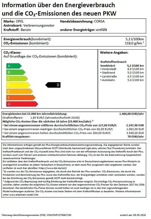 Gebraucht Opel Corsa Edition 101 PS (74 kW) 2026 Kleinwagen