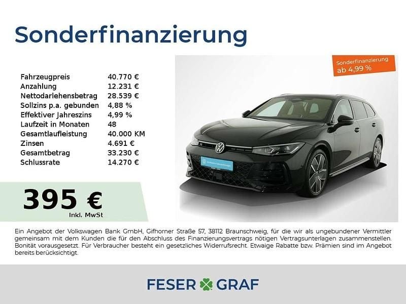 Gebraucht VW Passat R-line 193 PS (141 kW) 2024 Grenadillschwarz metallic Kombi