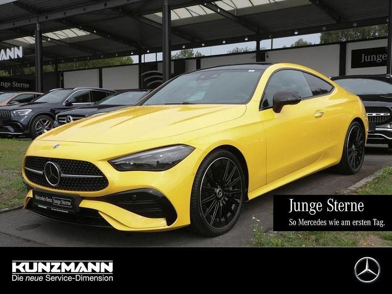 Sonnengelb Gebraucht 2024 Mercedes CLE450 AMG Coupé | 65.700 € (Superpreis) - Bild 1/4