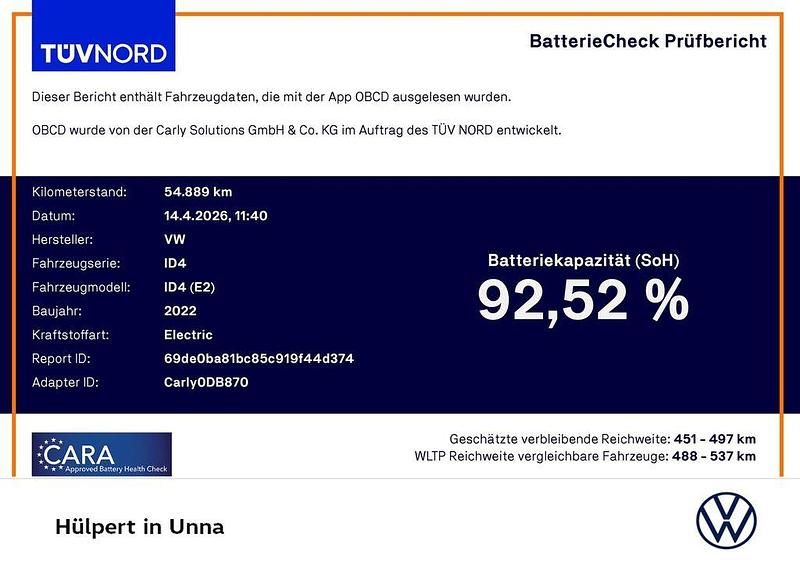 Gebraucht VW ID.4 Pro Performance 150 kW (204 PS) 2022 Blau SUV