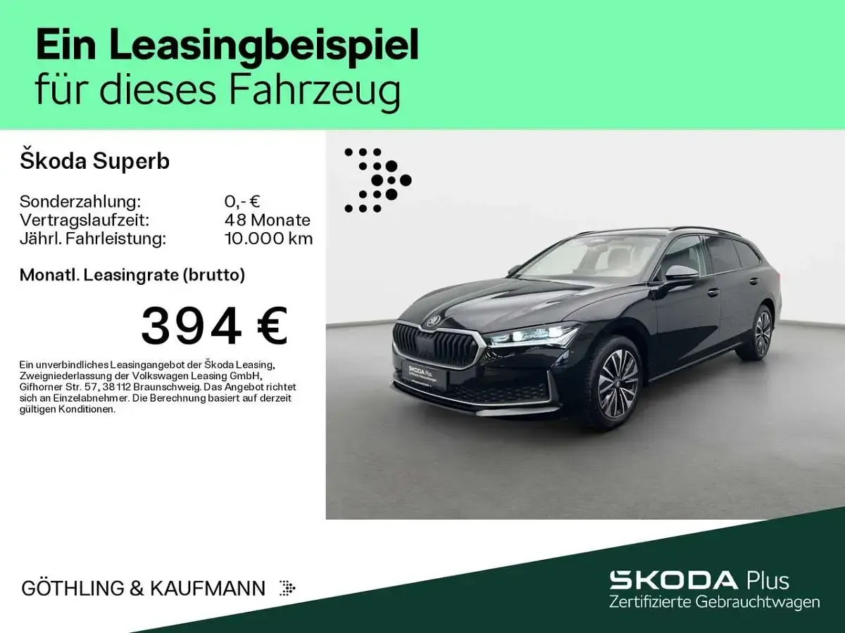Gebraucht Skoda Superb Selection 204 PS (150 kW) 2025 Onyxschwarz metallic Kombi