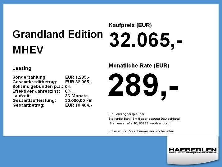 Neu Opel Grandland X Edition 145 PS (106 kW) 2025 Grau SUV