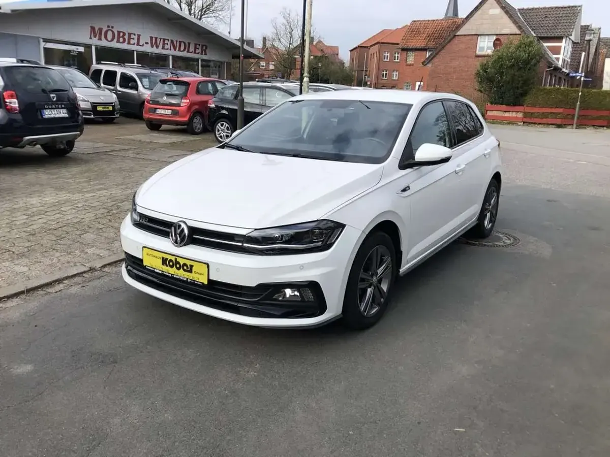 Gebraucht VW Polo R-line 95 PS (69 kW) 2018 Weiß metallic Kleinwagen