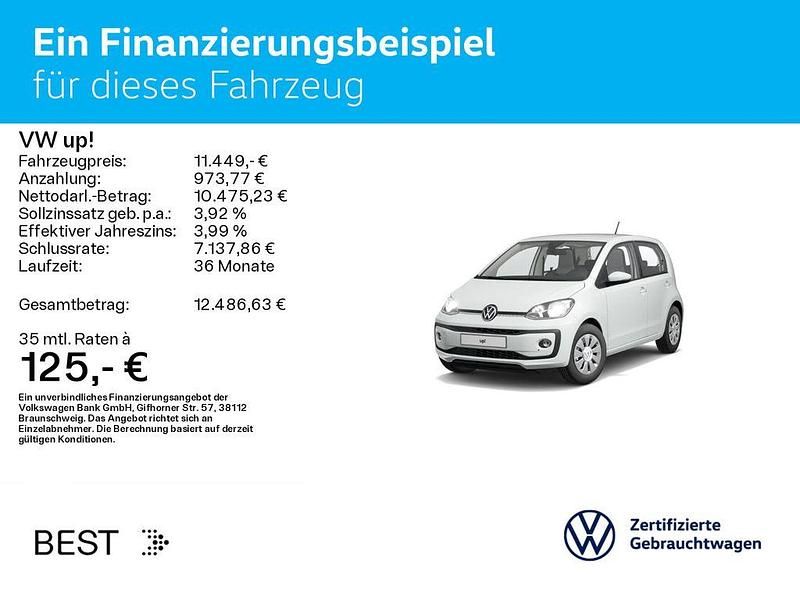 Gebraucht VW up! move up! 65 PS (47 kW) 2021 Weiß Kleinwagen