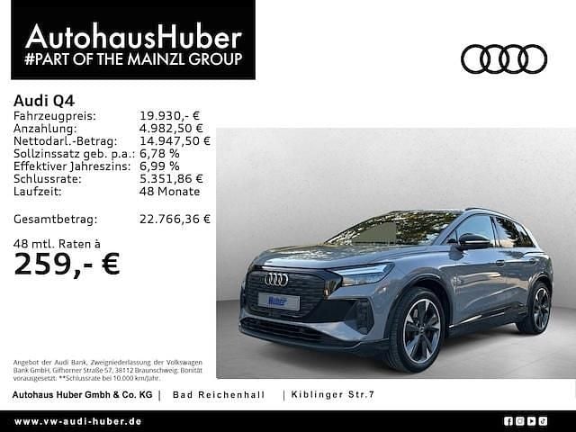 Kieselgrau Gebraucht 2022 Audi Q4 e-tron Ambiente SUV | 19.930 € - Bild 1/4