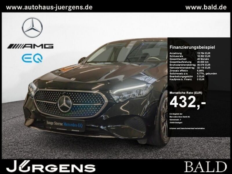 Schwarz metalliclack obsidianschwarz Gebraucht 2023 Mercedes E300 Avantgarde Limousine | 45.880 € (Superpreis) - Bild 1/4
