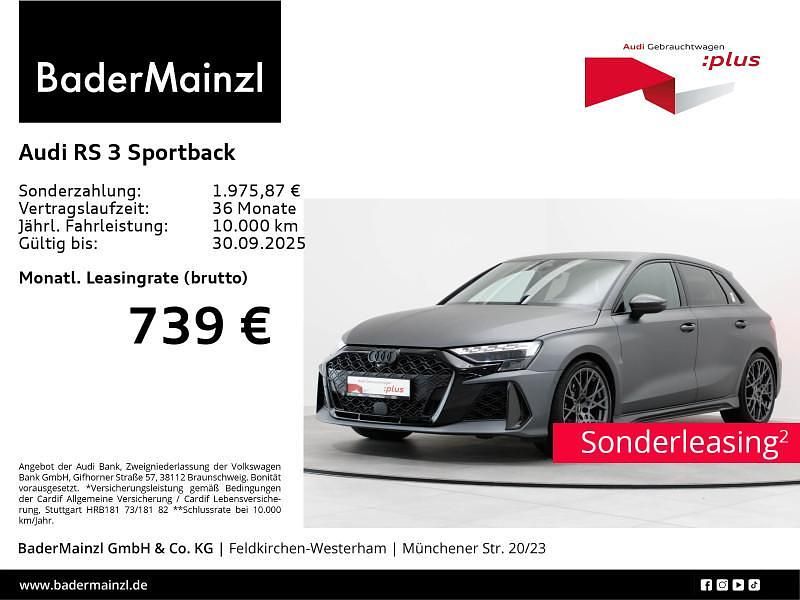 Grau Gebraucht 2024 Audi RS3 Sportback Ambiente Kleinwagen | 72.330 € - Bild 1/3