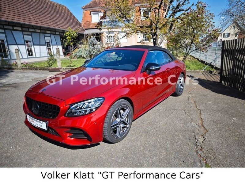 Rot Gebraucht 2020 Mercedes C180 AMG line Cabrio | 27.990 € (Superpreis) - Bild 1/4