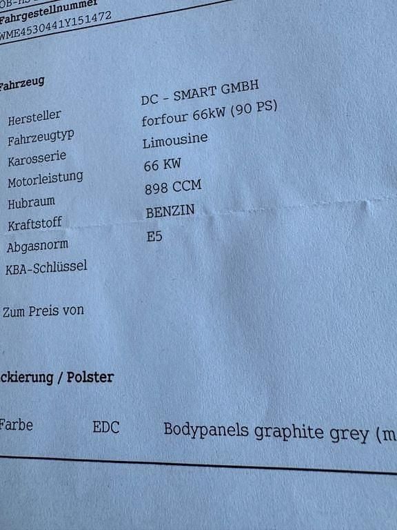 Gebraucht Smart ForFour Brabus 109 PS (80 kW) 2017 Grau Kleinwagen