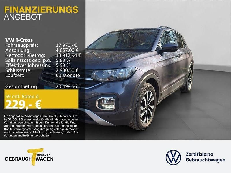 Gebraucht VW T-Cross Active 110 PS (80 kW) 2021 Grau SUV