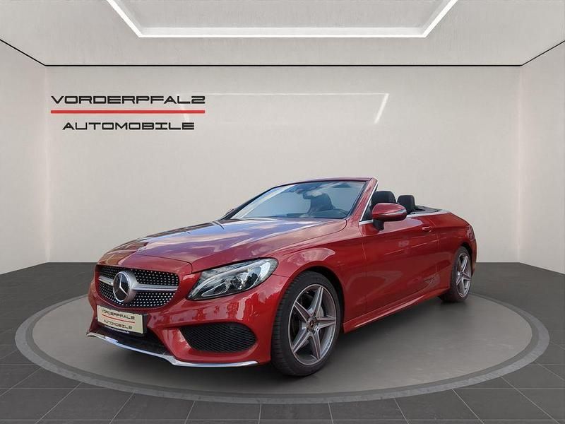Rot Gebraucht 2018 Mercedes C200 AMG line Cabrio | 24.490 € (Fairer Preis) - Bild 1/4