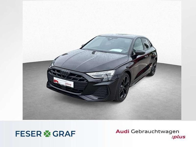 Mythosschwarz metallic Gebraucht 2024 Audi A3 S-Line Limousine | 38.450 € (Teuer) - Bild 1/4