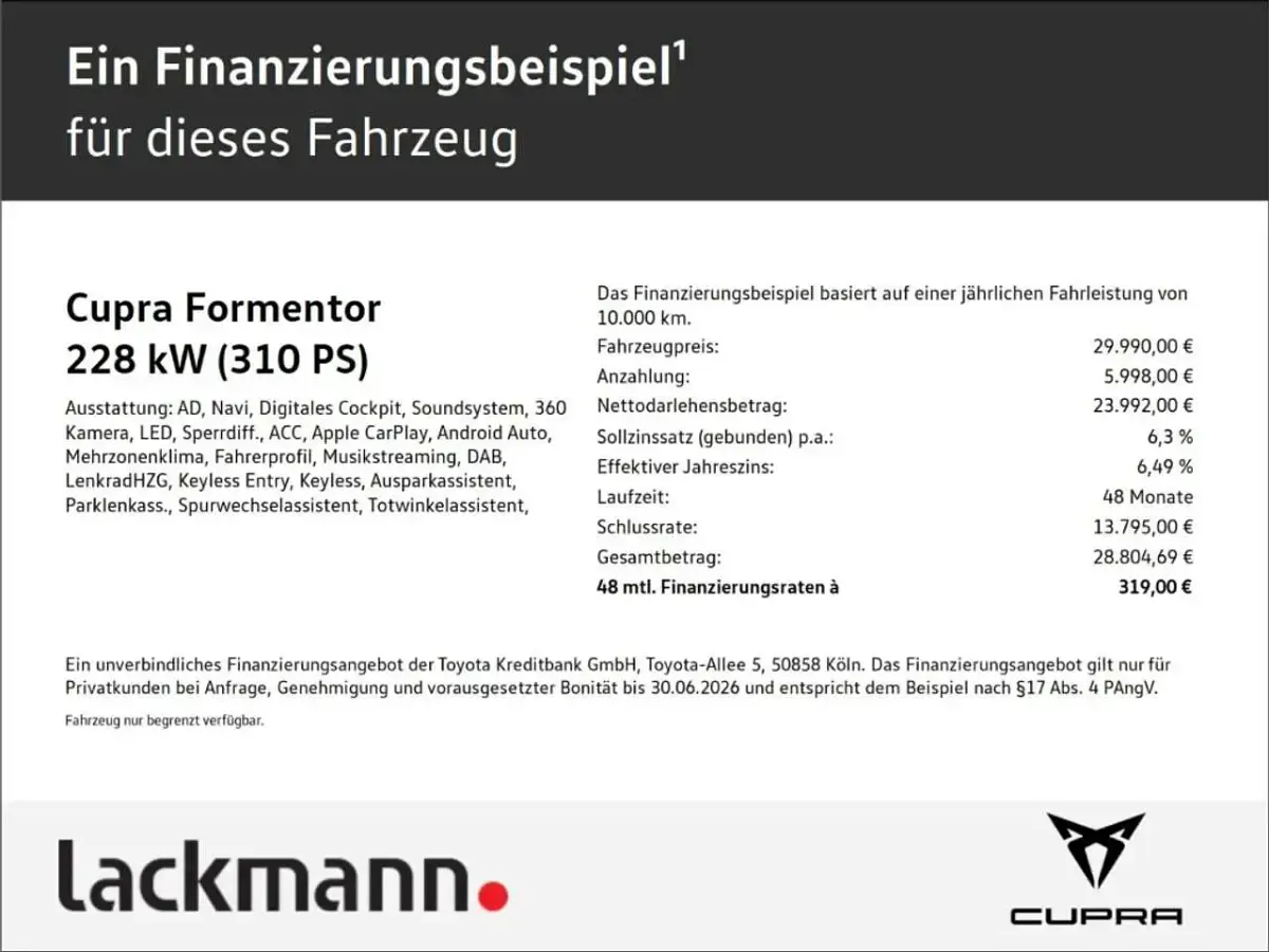 Gebraucht Cupra Formentor 310 PS (228 kW) 2024 Weiss SUV