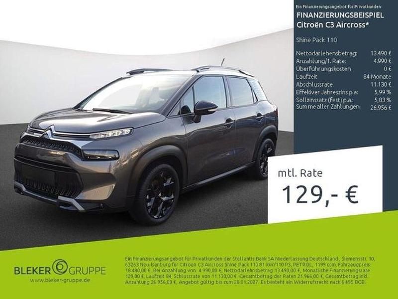 Grau/typ aussenverkleidung metalliclackierung Gebraucht 2023 Citroën C3 Aircross Shine SUV | 18.480 € (Teuer) - Bild 1/3